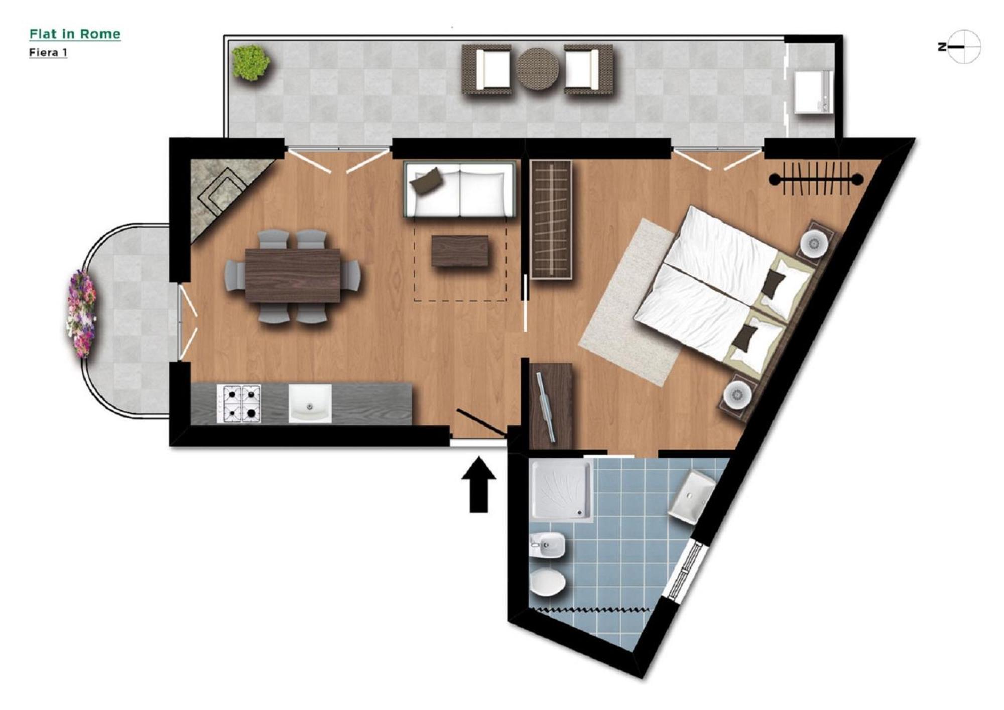 Apartment Flatinrome Fiera Ponte Galeria